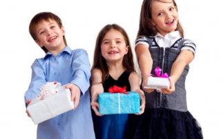 children giving gifts