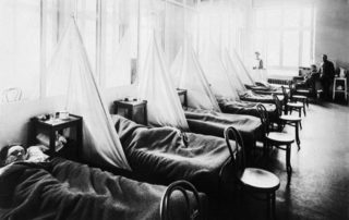 photo of US Army influenza ward, 1918